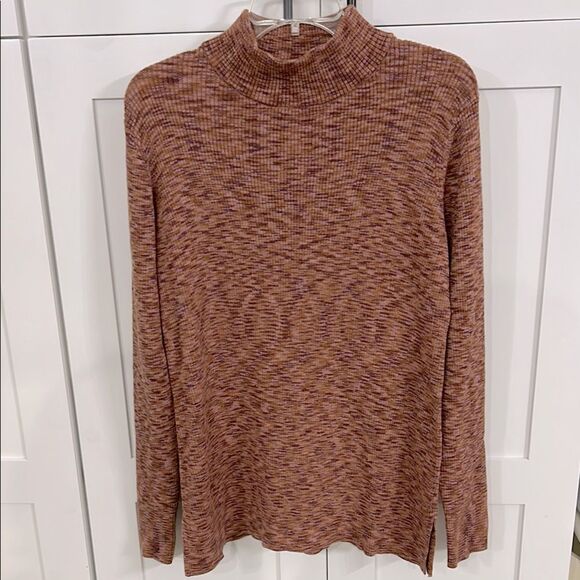 Market & Spruce Rust and Brown Turtleneck Sweater - L - NWT - Picture 2 of 5